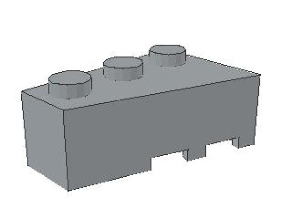 Lego Wedge, left 3 x 2 (6565) light bluish gray